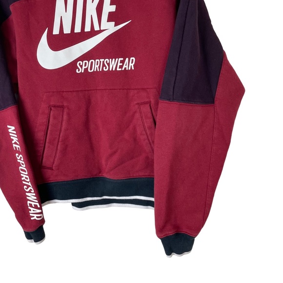 Nike Sportswear Colorblock Graphic Athletic Performance Pullover Sweatshirt - Picture 9 of 16